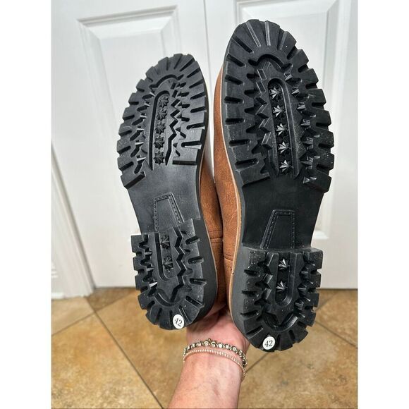 Mens Brown Fashion Western Boots Classic Embroidered Pull On Slip Resistant Cowb - Picture 6 of 9